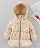 Play by Little Kangaroos Full Sleeves Hooded Padded Jacket - Cream