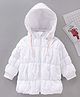 Play by Little Kangaroos Full Sleeves Hooded Padded Jacket - White