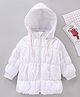 Play by Little Kangaroos Full Sleeves Hooded Padded Jacket - White