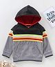 Yellow Apple Full Sleeves Hoodies Colour Block Print - Oatmeal Grey