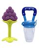 Enorme Silicone Grapes Fruit Shape Teether With Feeding Nibbler - Multicolour