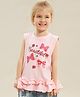 Kookie Kids Sleeveless Top Butterfly Print - Pink