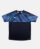 Puma Half Sleeves CUP Jersey Jr Logo Print  - Blue