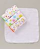 Ben Benny Wash Cloths Multiprint Pack Of 4 - White