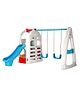 Lerado Mini Playground Secret Slide and Swing Set - White Blue