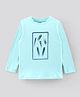 Primo Gino Full Sleeves Tee Future Print - Sea Green