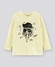 Primo Gino Full Sleeves T-Shirt Tiger Print - Yellow