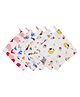 MOMISY Dry Muslin Organic Cotton Face Towel Pack of 5 - Colour may vary