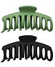 Syga Hair Claw Clips Pack of 2 -  Black Green