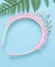 Pine Kids Frilled Hair Band With Crown Applique - Pink