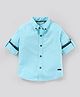 Bonfino Full Sleeves Solid Shirt - Turquoise