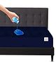 Mattress Protector Double Bed Size Waterproof Bed Protector 72x72 Inches with Skirting upto 10 Inch - Dark Blue