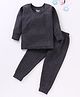 Bodycare Full Sleeves Thermal Vest & Bottom Set - Grey