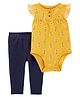 Carter's 2-Piece Flutter Onesie with Pant Set  - Yellow