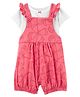 Carter's 2-Piece Tee & Butterfly Shortalls - Pink