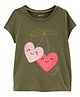 Carter's  Heart Cherries Jersey Tee - Olive Green