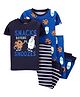 Carter's 4-Piece Milk & Cookies 100% Snug Fit Cotton PJs - Blue Navy