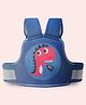 Polka Tots Two-Wheeler Motorcycle Child 4 Point Safety Harness Kids Carrier With Adjustable Seat Belt, Cushioning, & Breathable Mesh Material  Dinosaur Blue
