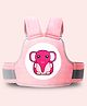 Polka Tots Two-Wheeler Motorcycle Child 4 Point Safety Harness Kids Carrier With Adjustable Seat Belt, Cushioning, & Breathable Mesh Material  Elephant Pink
