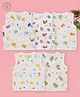 A Toddler Thing Muslin Sleeveless Pack Of 5 Rainbow & Animal Print Vests - White