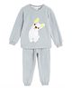 Cherry Crumble By Nitt Hyman Full Sleeves Cute Dog Patch Detailing Night Suit - Sky Blue