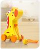 Babyhug Wooden Giraffe Pull-Along Toy | Non-Toxic Walker Toy for Babies 12 Months+ | Encourages Early Walking, Balance & Coordination | Safe & Durable | Ideal Birthday Gift | Blue | BIS Certified