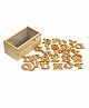 THE ENGRAVED STORE Wooden Upper Case Alphabets Set Bold - Brown