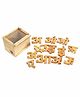THE ENGRAVED STORE Wooden Hindi Vowels Toy Set  - Brown