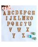 The Engraved Store Wooden 3 mm Pine MDF Board Upper Case Alphabets Pack of 26 - Brown