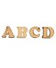 THE ENGRAVED STORE Wooden Upper Case Alphabets Set Italic Big - Brown