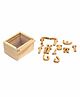 The Engraved Store Wooden Hindi Matra Toy Set  - Brown