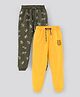 Primo Gino Full Length Louge Pant Animal Print Pack of 2 - Yellow Olivve