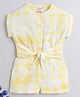 Ed-a-Mamma Short Sleeves Knee Length Tie Dye Jumpsuit - Yellow