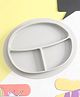Three Compartment Silicone Plate  - Grey