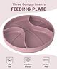 Three Compartment Feeding Plate - Purple| BPA Free| Encourages Self Feeding| Dishwasher Safe| Break Resistant| Boys & Girls| Stable Suction Base| Safe for Kids