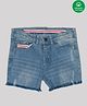 Nino Bambino Mildly Distressed Organic Cotton Shorts - Blue