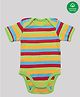 Nino Bambino 100% Organic Cotton Short Sleeves Stripped Onesie - Green