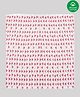 Nino Bambino Pack Of 4 Assorted Organic Cotton Wash Cloth - Red & White