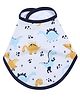 The Mom Store Feeding Bib Dino Print - Yellow & Blue