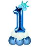 Shopperskart Prince 1 Number Foil Balloons Multicolor - Pack of 13