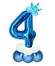 Shopperskart Prince 4 Number Foil Balloons Multicolor - Pack of 13