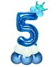 Shopperskart 5 Number Foil Balloon Blue - Pack of 13