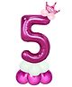 Shopperskart 5 Number Foil Balloon Pink - Pack of 13