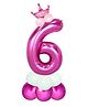 Shopperskart 6 Number Foil Balloon Pink - Pack of 13