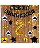 Shopperskart 2nd Happy Birthday Party Decoration Gold - Pack of 28