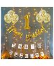 Shopperskart 1st Happy Birthday Party Decoration Gold - Pack of 126