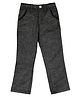 Actuel Full Length Partywear Velvet Trouser - Black