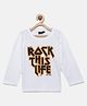Actuel Full Sleeves Rock This Life Printed Tee - White