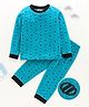 Earth Conscious Full Sleeves All Printed Night Suit - Green