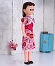 Poshampaa Fashion Doll Flower Print Dress (Hair Color May Vary) - Height 54 cm